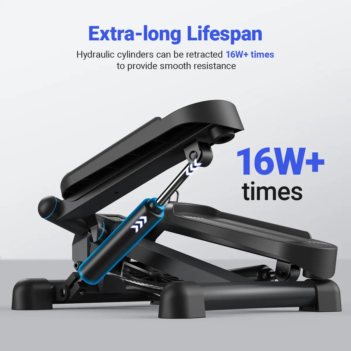 Merach Steppers for Exercise, Space-saving Stair Stepper with Resistance Bands, Mini Stepper for Home And Office Use with 330LBS Loading Capacity, Hydraulic Fitness Stepper with LCD Monitor Summervibes Home Squat Machine