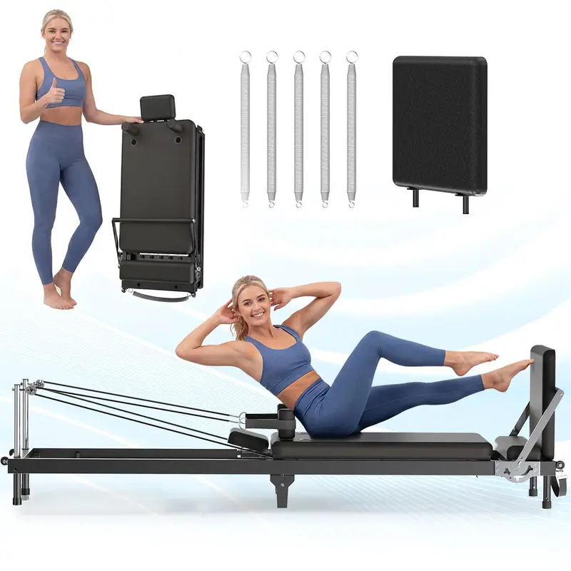 Foldable Pilates Reformer Machine – Home Gym Equipment for Beginners & Advanced Users