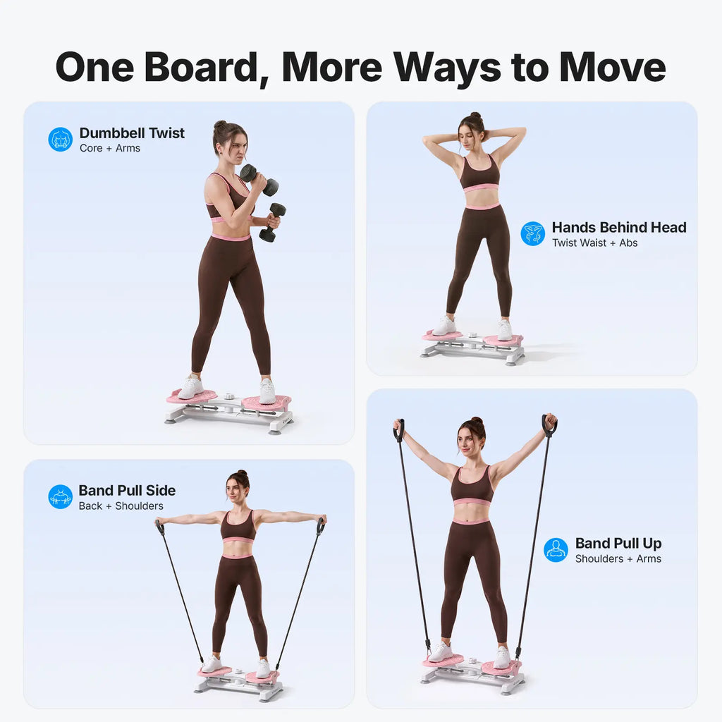 Merach Waist Twist Machine – Toned Abs & Core Trainer, Non-Slip, Ultra-Quiet, No Assembly Required