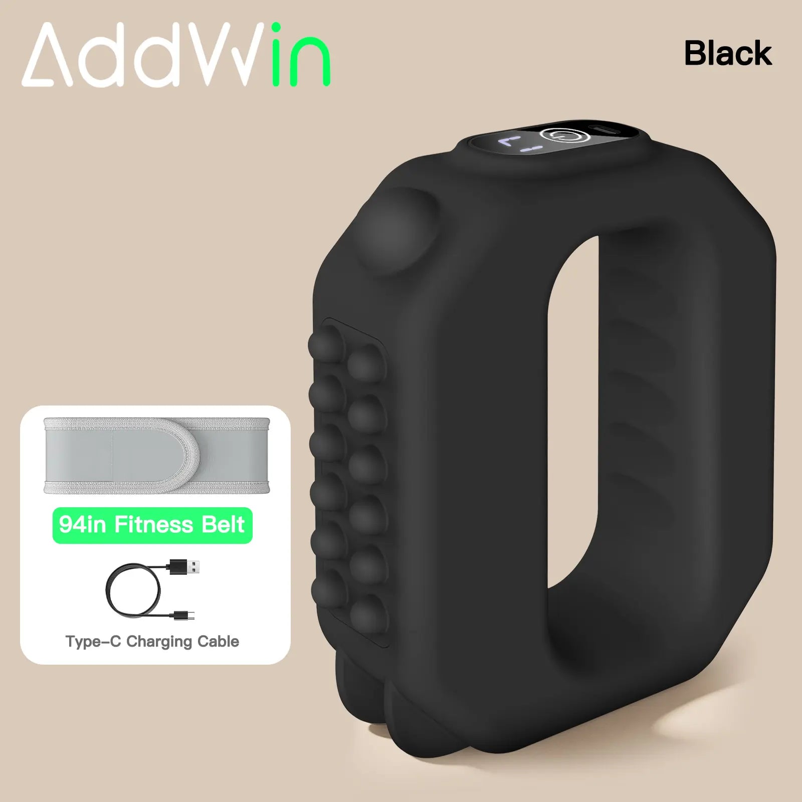 ADDWIN Fascia Ring R10 Mini Muscle Recovery Device – Cordless, Rechargeable, Adjustable Strap
