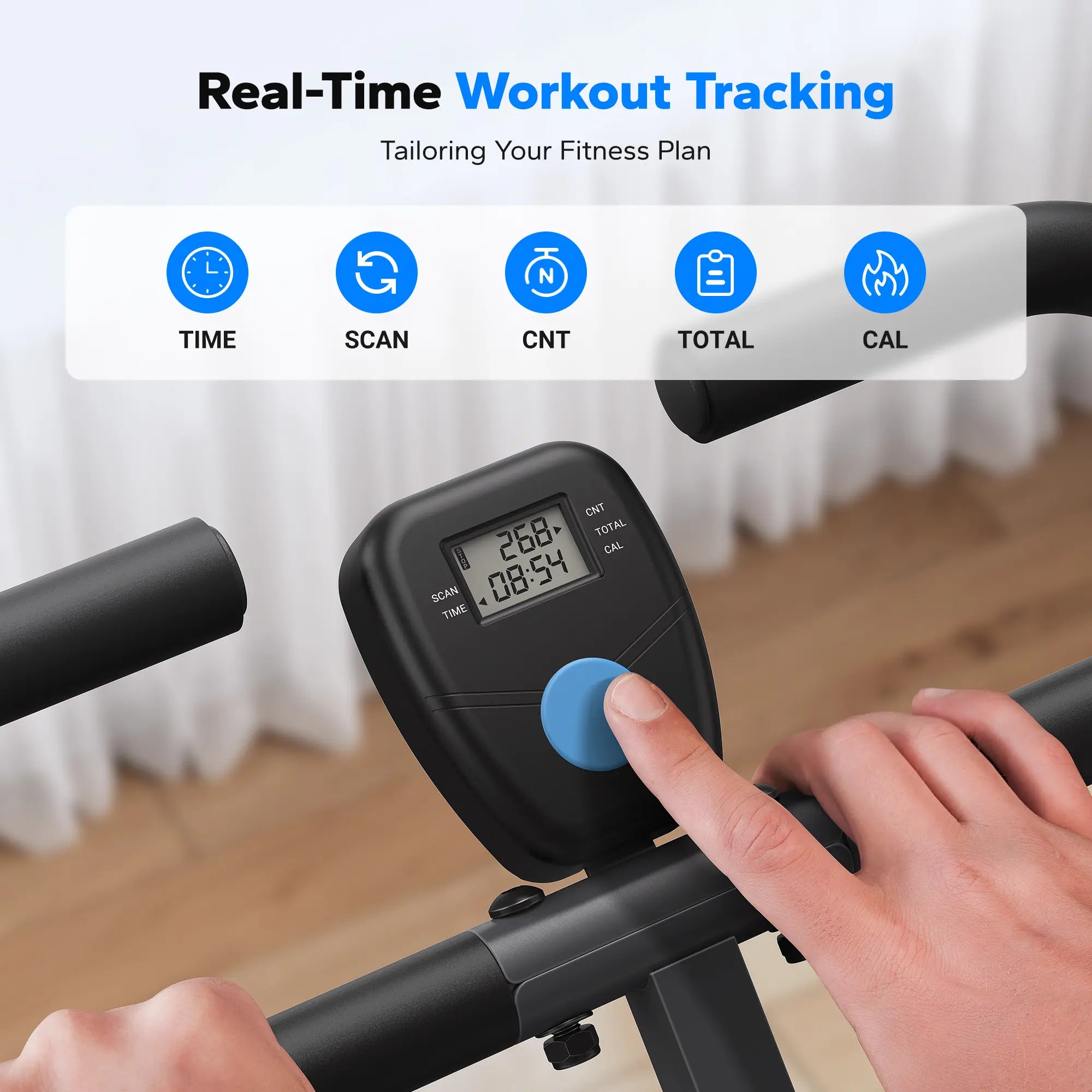 MERACH 2-in-1 Squat Rowing Machine – Foldable Glute & Leg Trainer with LCD Monitor, 350LBS Capacity