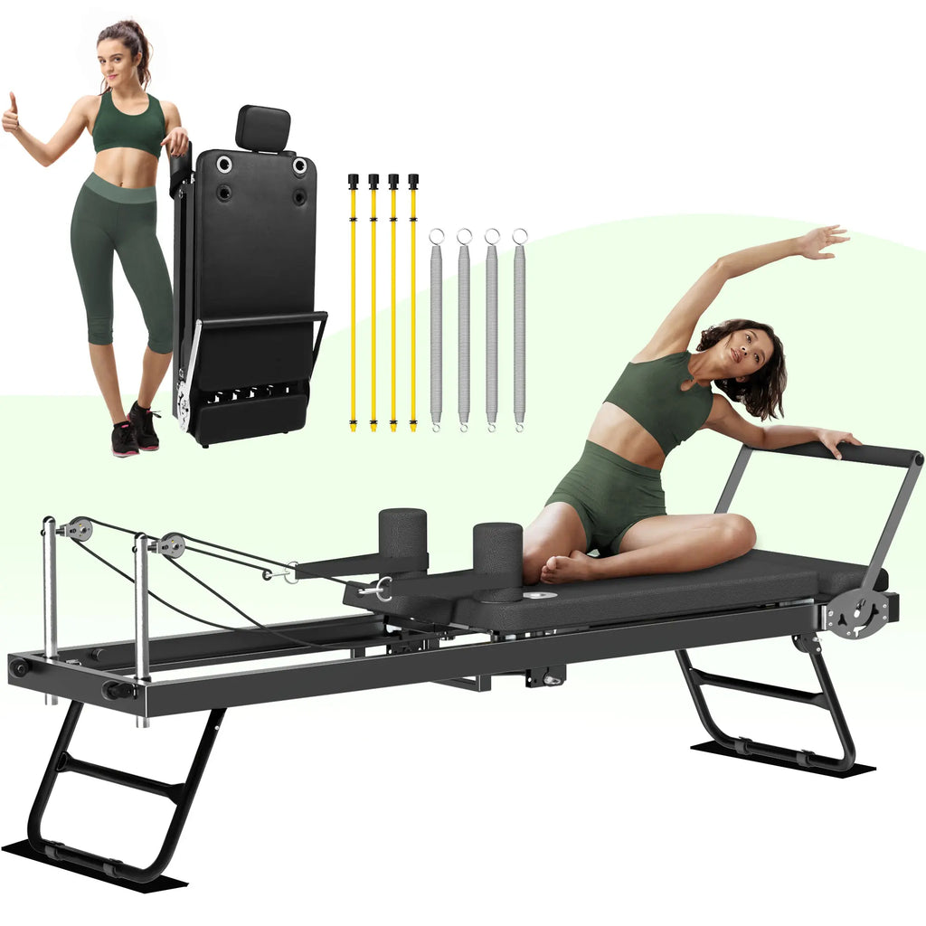 Foldable Pilates Reformer Machine – Home Gym Equipment for Beginners & Advanced Users