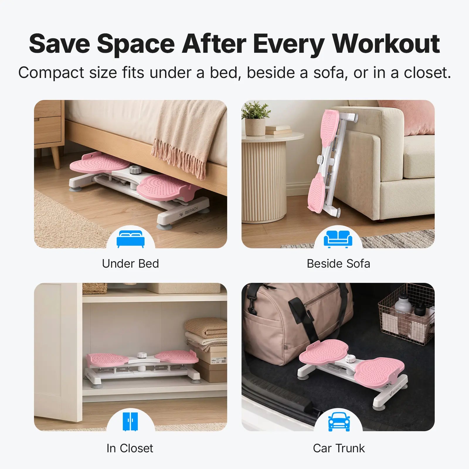 Merach Waist Twist Machine – Toned Abs & Core Trainer, Non-Slip, Ultra-Quiet, No Assembly Required
