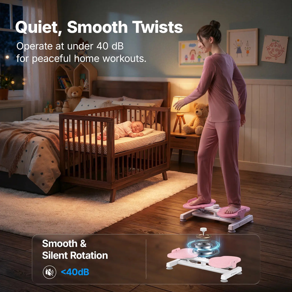 Merach Waist Twist Machine – Toned Abs & Core Trainer, Non-Slip, Ultra-Quiet, No Assembly Required