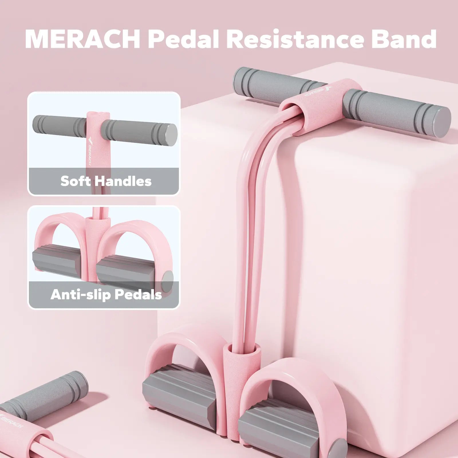 Merach Multifunction Pedal Resistance Band – Full-Body Workout for Home, Yoga, Sit-ups & Core Training