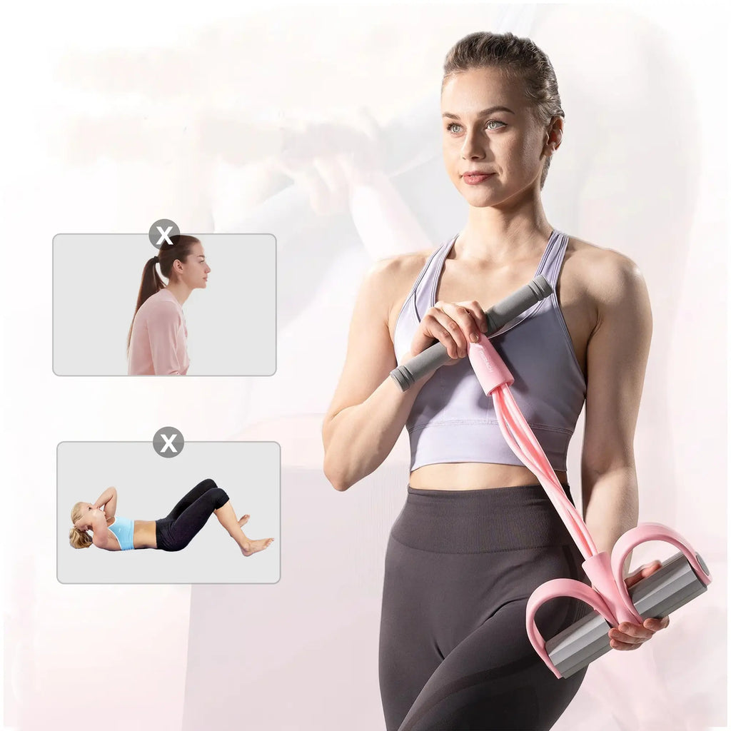 Merach Multifunction Pedal Resistance Band – Full-Body Workout for Home, Yoga, Sit-ups & Core Training